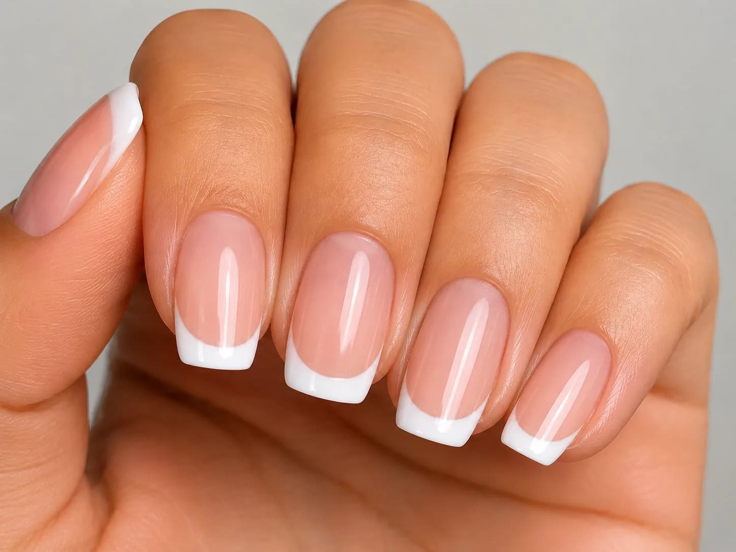 Ongles avant et après une pose gel French